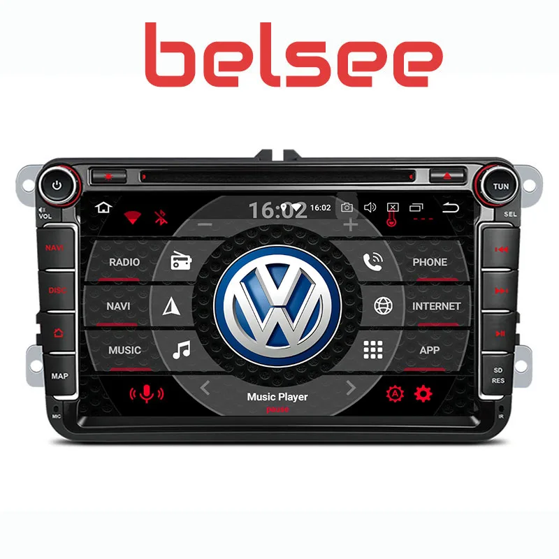  Belsee Octa Core 4GB Ram Car Radio DVD Head Unit Navigation Multimedia forVW Volkswagen Polo Passat
