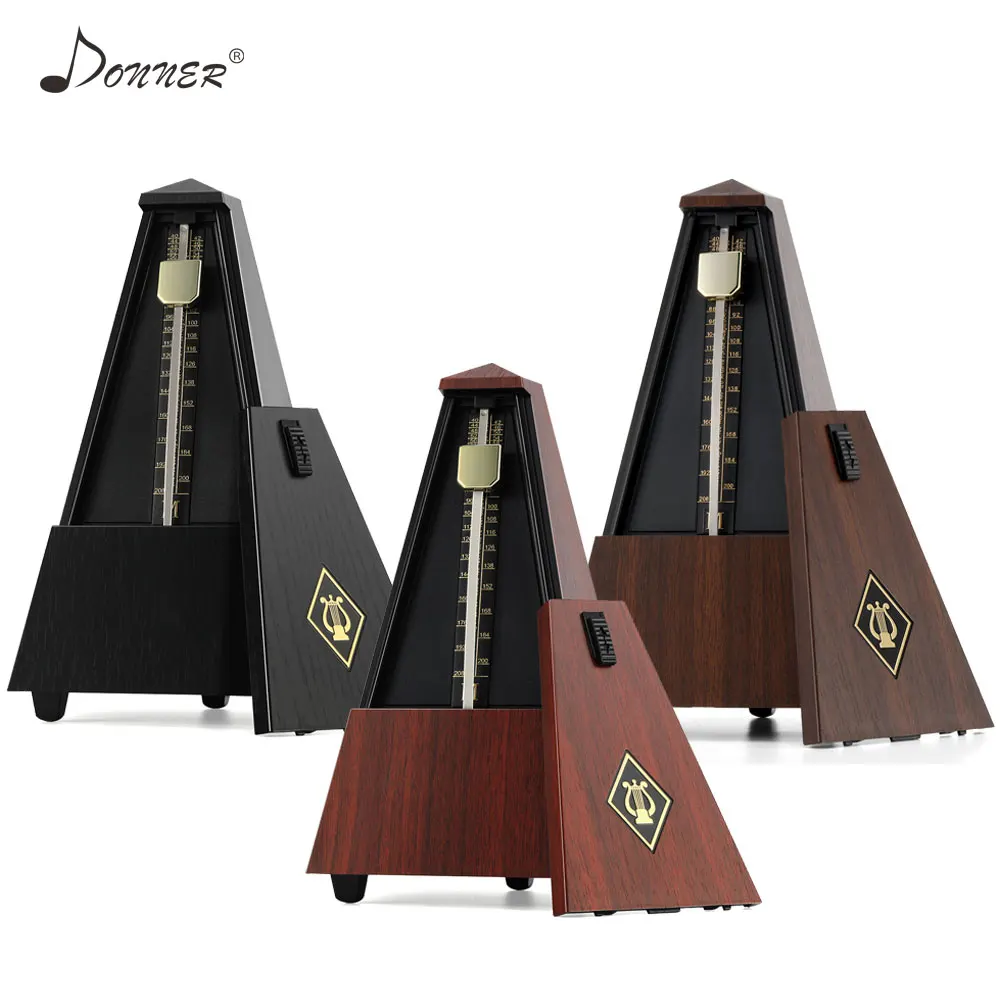 Donner High Precision Mechanical Metronome Universal For Guitar Drum Piano  Bass Tower Type Vintage Bell Ring Metronome New DPM-1