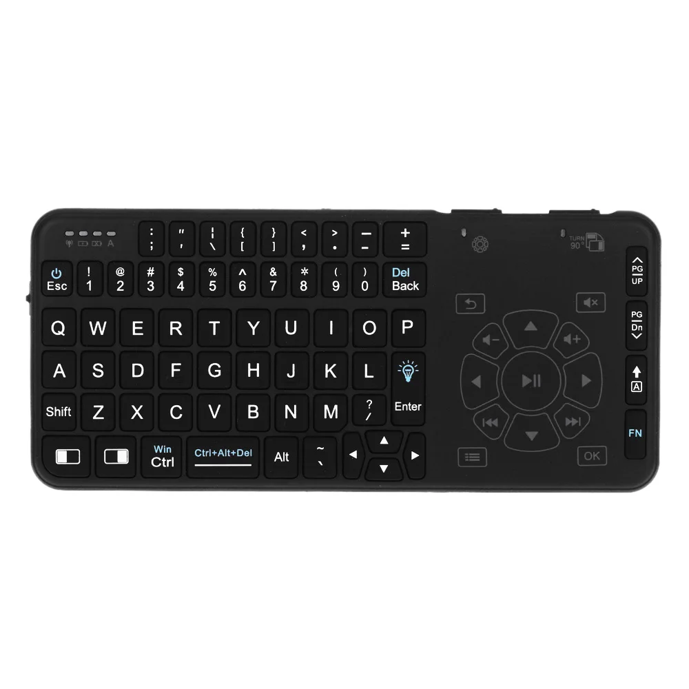 Rii Wireless Keyboard Handheld Multifunction Backlit Keyboard with Touchpad Trackpad Combo for