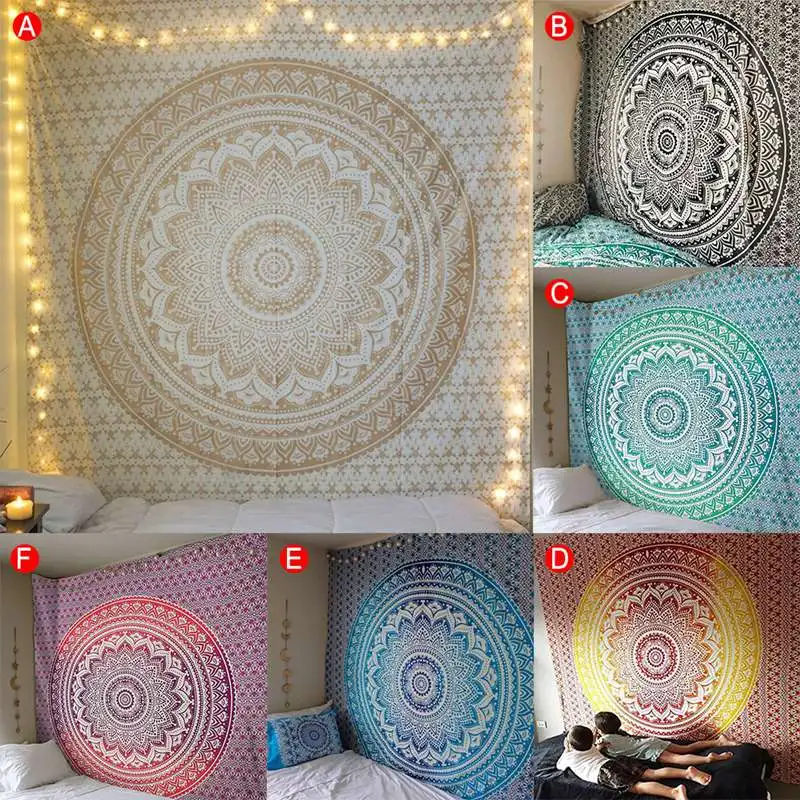 Wall Hanging Tapestries Indian Mandala Tapestry Tai Chi Hippie Bohemian Decorative Wall Carpet Yoga Mats Wholesale Home Decor