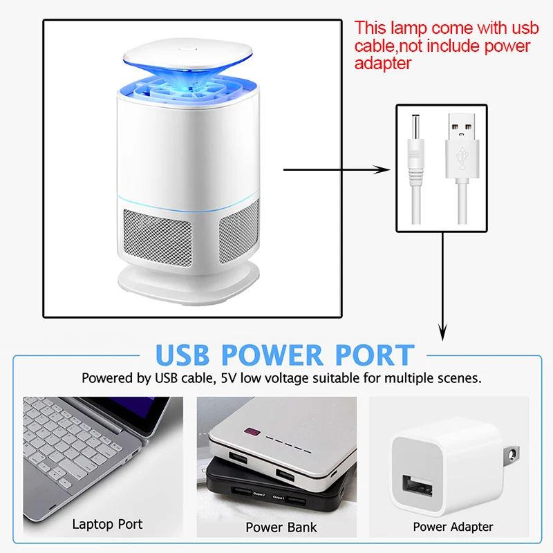 Лампа ловушка для насекомых с USB портом|Лампа от насекомых| |