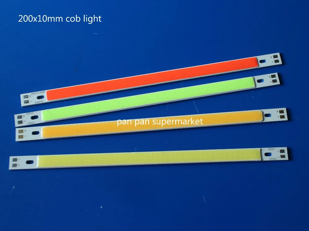 Вт 10 Вт COB 88 светодио дный светодиодные панели полосы света 200x10 мм 12 В-В 24 В DIY теплый/холодный белый красный зеленый