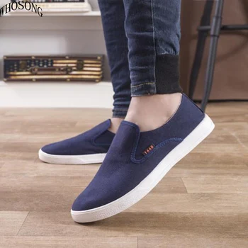

WHOSONG New Arrival Slipony Men Fashion Men Sneakers Flats Casual Shoes Denim Canvas Shoes Nice Comfortable Men Shoes Loafer 169