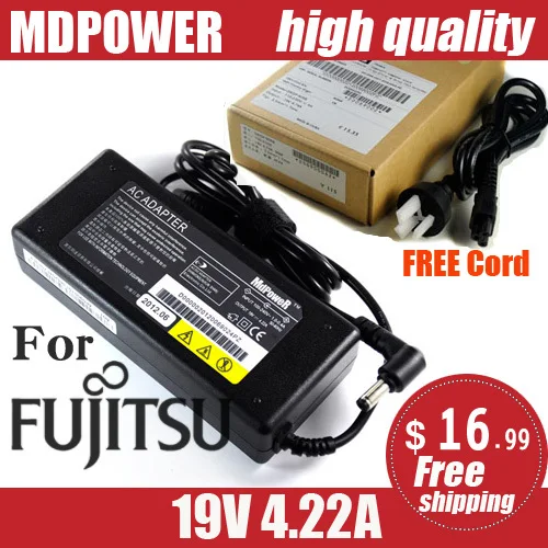 

MDPOWER For Fujitsu FMV Lifebook E780 E8010A E8210 E8410 laptop power supply power AC adapter charger cord 19V 4.22A 80W