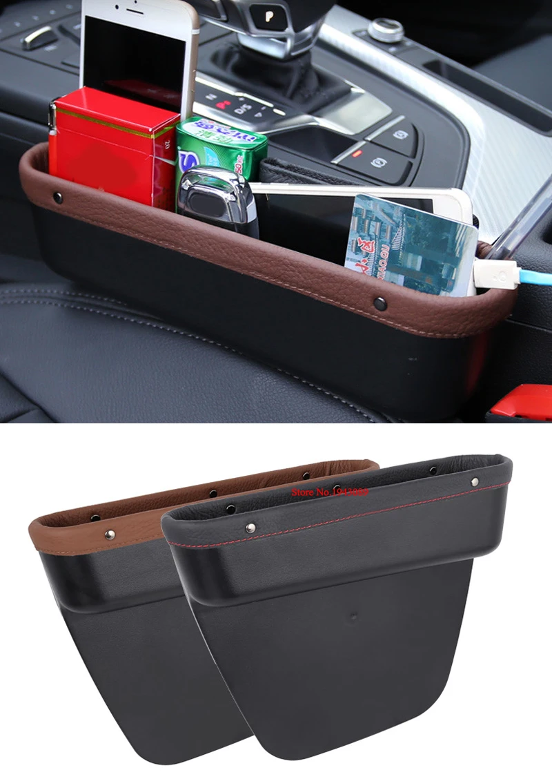 1pcs Car Front Seat Control Gap Decoration Storage Box For Audi A3 A4