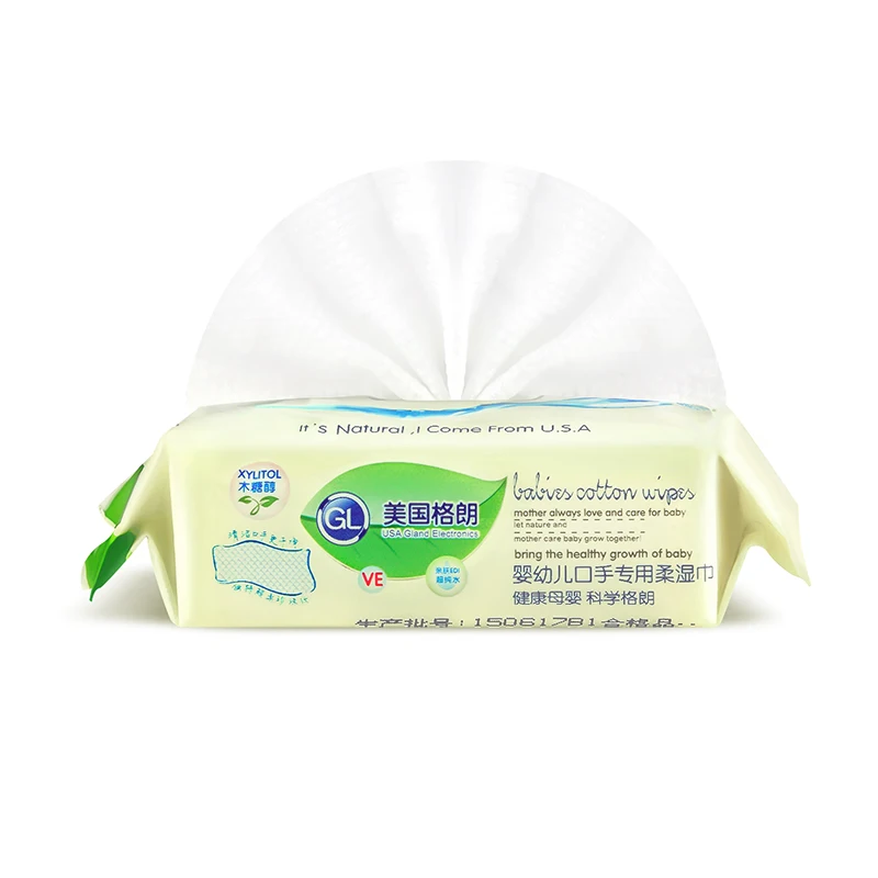 

100PCS 4Packs Portable Baby Care Wet Wipes Super Soft Safe Hand Mouth Wipes Child Adult Wet Tissue No Fluorescer No Alcohol