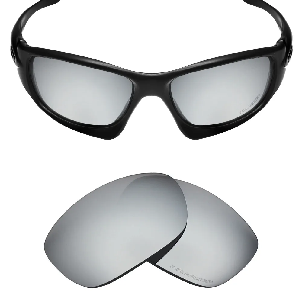 

SNARK POLARIZED Resist SeaWater Replacement Lenses for-Oakley Ten Sunglasses Silver Titanium