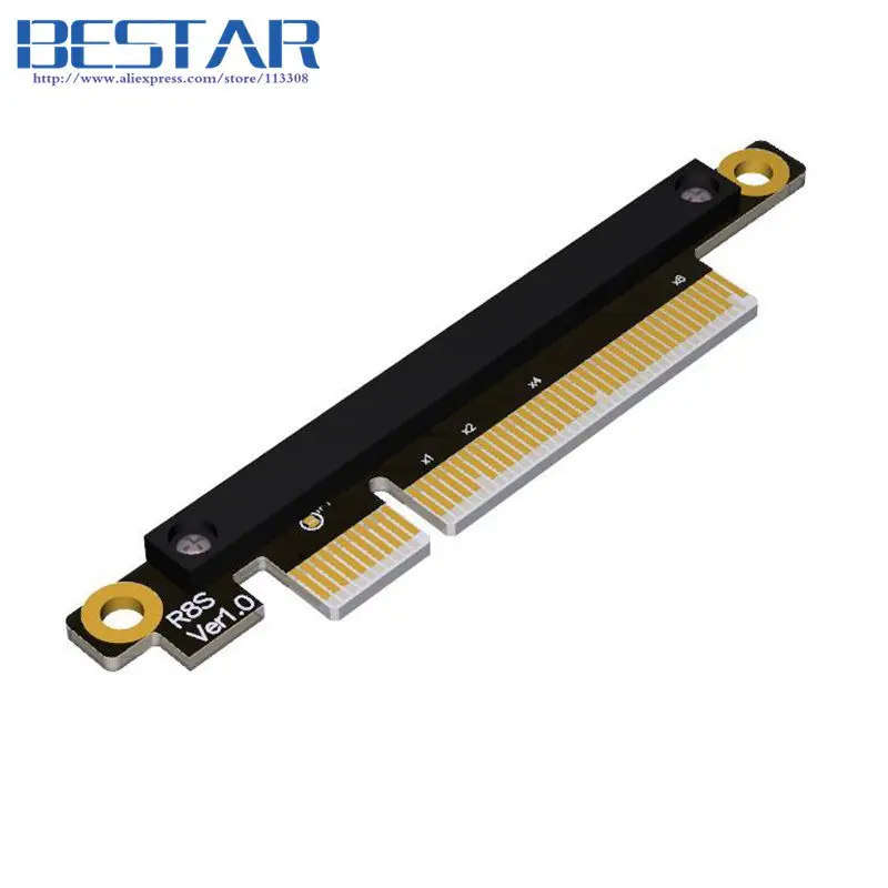 Gen3.0 PCIe x8 to PCIe x16 Graphics card extension cord Cable 1ft 2ft Elbow Design Right Angle 64G/bps PCI-E X8 X16 PCI-Express