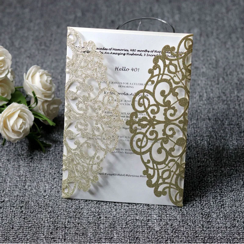 OLOEY Flash European Laser Cutting Invitation Holiday Greeting Card Christmas Card Wedding Invitati - 33017681854