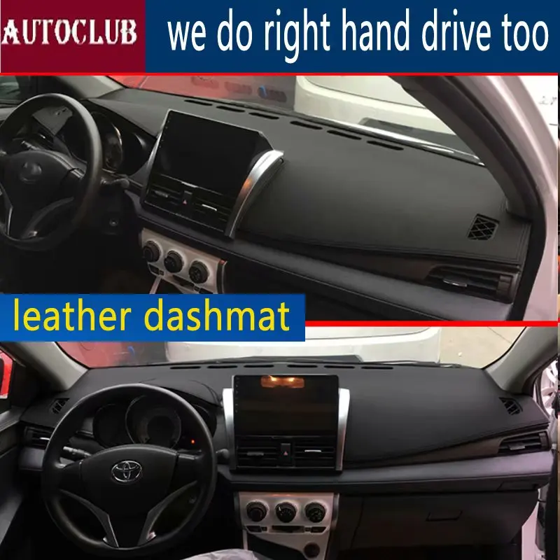 

For Toyota VIOS 2014-2019 Leather Dashmat Dashboard Cover Pad Dash Mat SunShade Carpet Cover 2015 2016 2017 2018