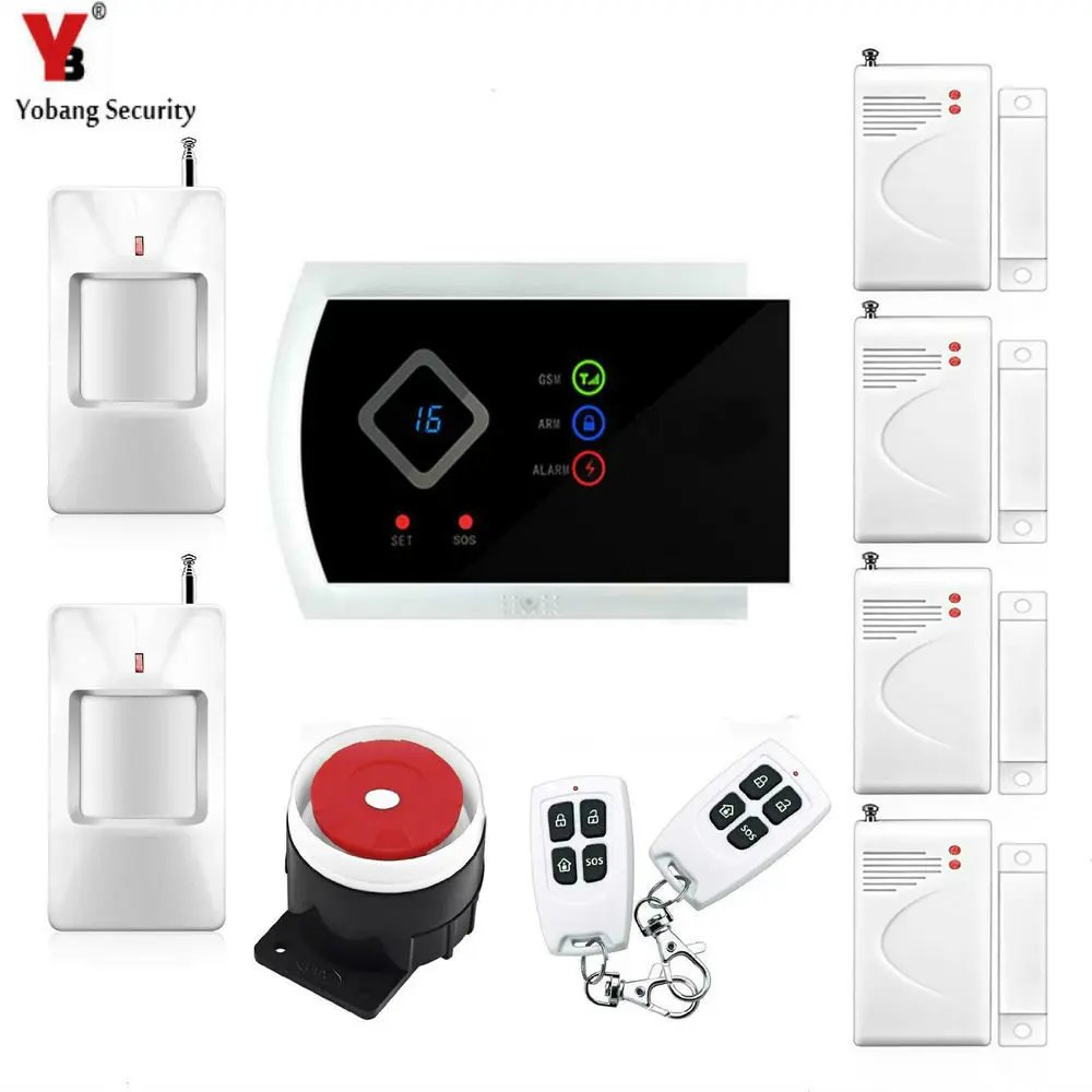 YobangSecurity Russian Spanish Italian Slovak Voice Home Security Kit font b Alarm b font GSM Wireless