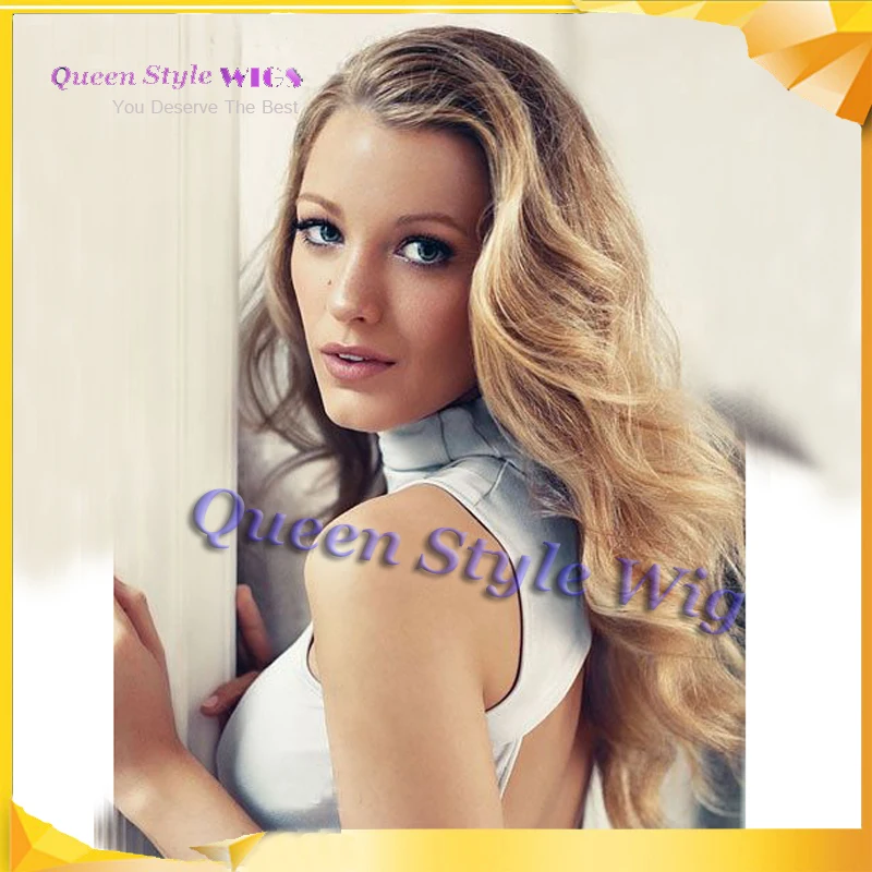Blake Lively Style Cheap Two Tone Ombre Lace Front Wig Burned