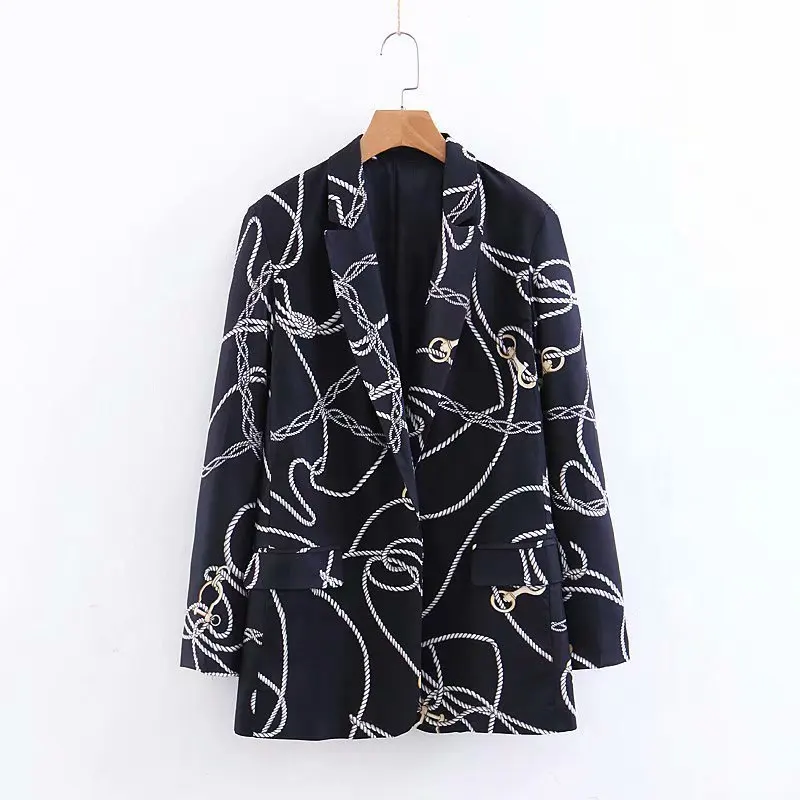 

XZ60-1949 European and American Fashion Chain Printed Suit
