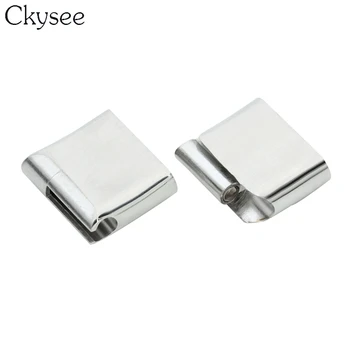 

Ckysee Stainless Steel Inner size 16.5*4.5mm Bracelet Clasps Jewelry Findings fit Leather Cord Rope Women Men Bracelets Making