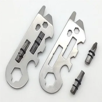 

Stainless Steel Multi-Function EDC Tool, Convenient Wrench, Screwdriver Gadgets Portable Keychain Tool EDC Tool Card