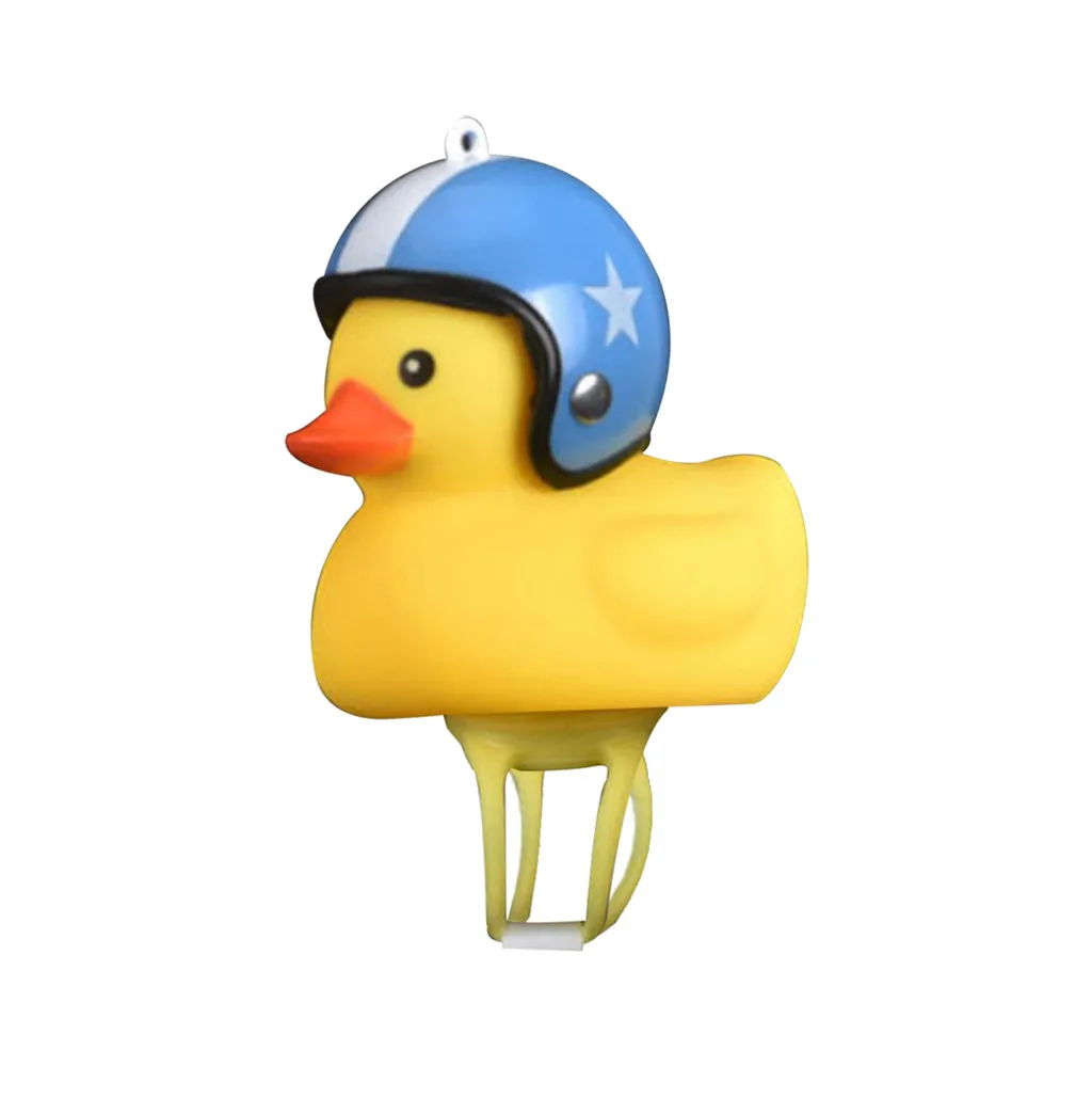 Cheap Funy Animal Bicycle Light Cartoon Little Yellow Duck Helmet Head Light Shining Duck Bicycle Bells Handlebar Accessories 2.46 13