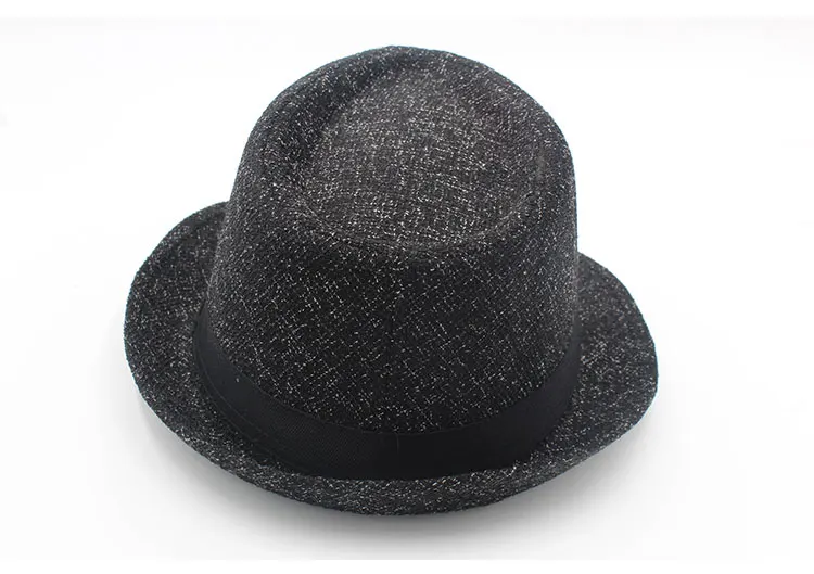 Hat gangster Hat men felt  fedora Hats for men women 58 cm adjustable  (6)