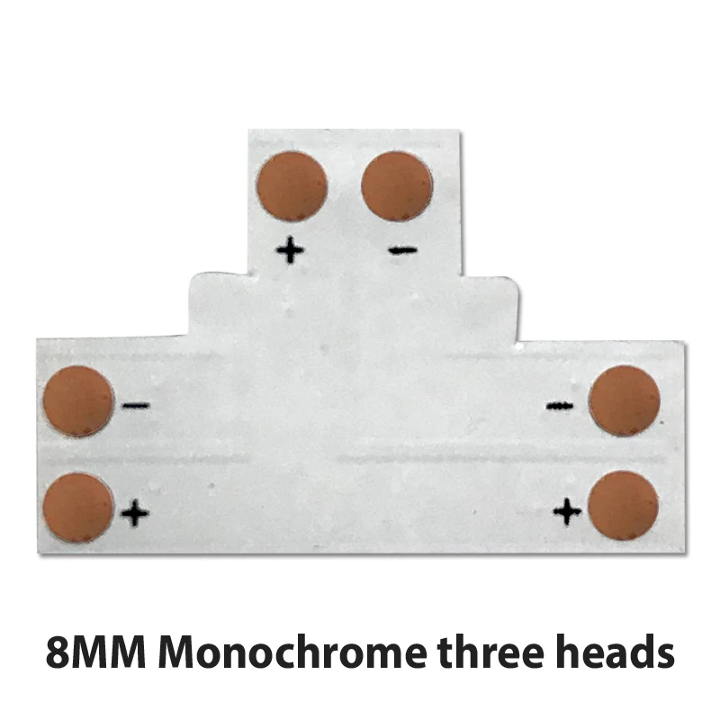 Hontiey RGB светодиодные ленты Разъем 2/4pin 8 мм/10 мм Сварка Разъем питания 5 шт./лот T L форма чип адаптер для 3528/5050 - Цвет: 2pin 8mm T Shape