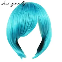 Kai yunly 1 UNID Anime Partido Cosplay Peluca Corta Moda Recta Pedazo de Cabello Extensiones de Cabello Haiepiece Septiembre 6