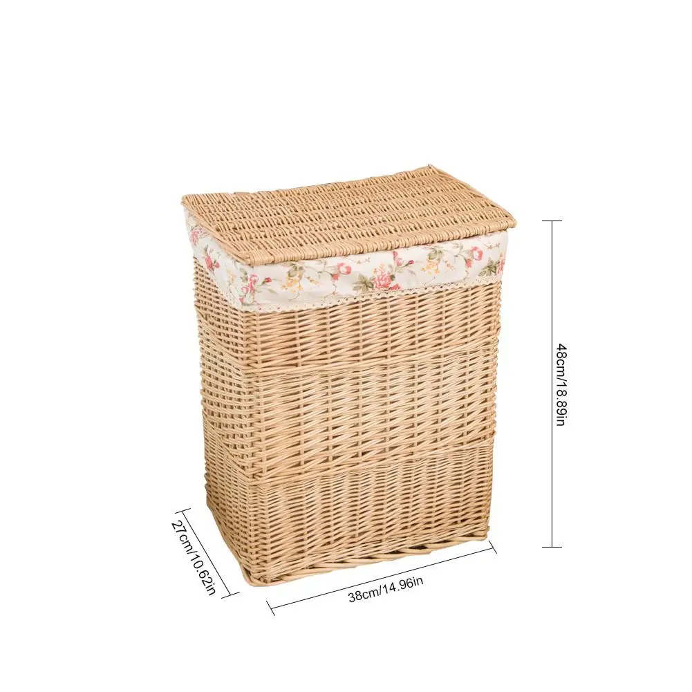 Ротанговая корзина для грязной одежды большая хранения плетеная сетка белья с