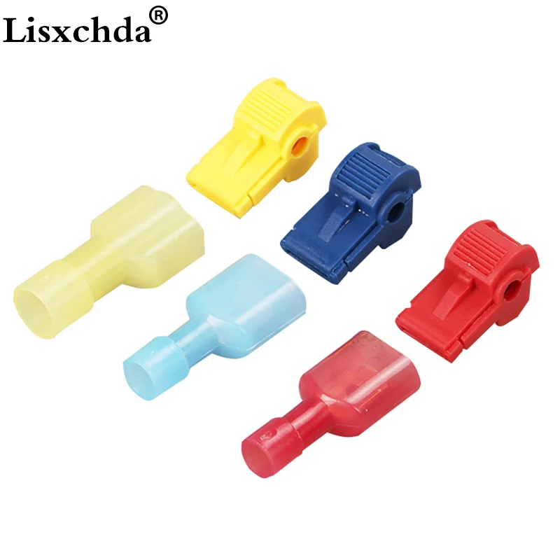 

30pcs/(15set) Scotch Lock Quick Splice Wire Connectors Terminals Crimp Electrical Car Audio 22-10AWG(0.5-6.0mm2) Wire