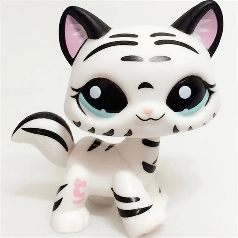 Lps настоящий редкий pet shop игрушки прекрасный Редкий черный Кот Голубые глаза белый розовый блеск котенок животные Детский подарок - Цвет: 31