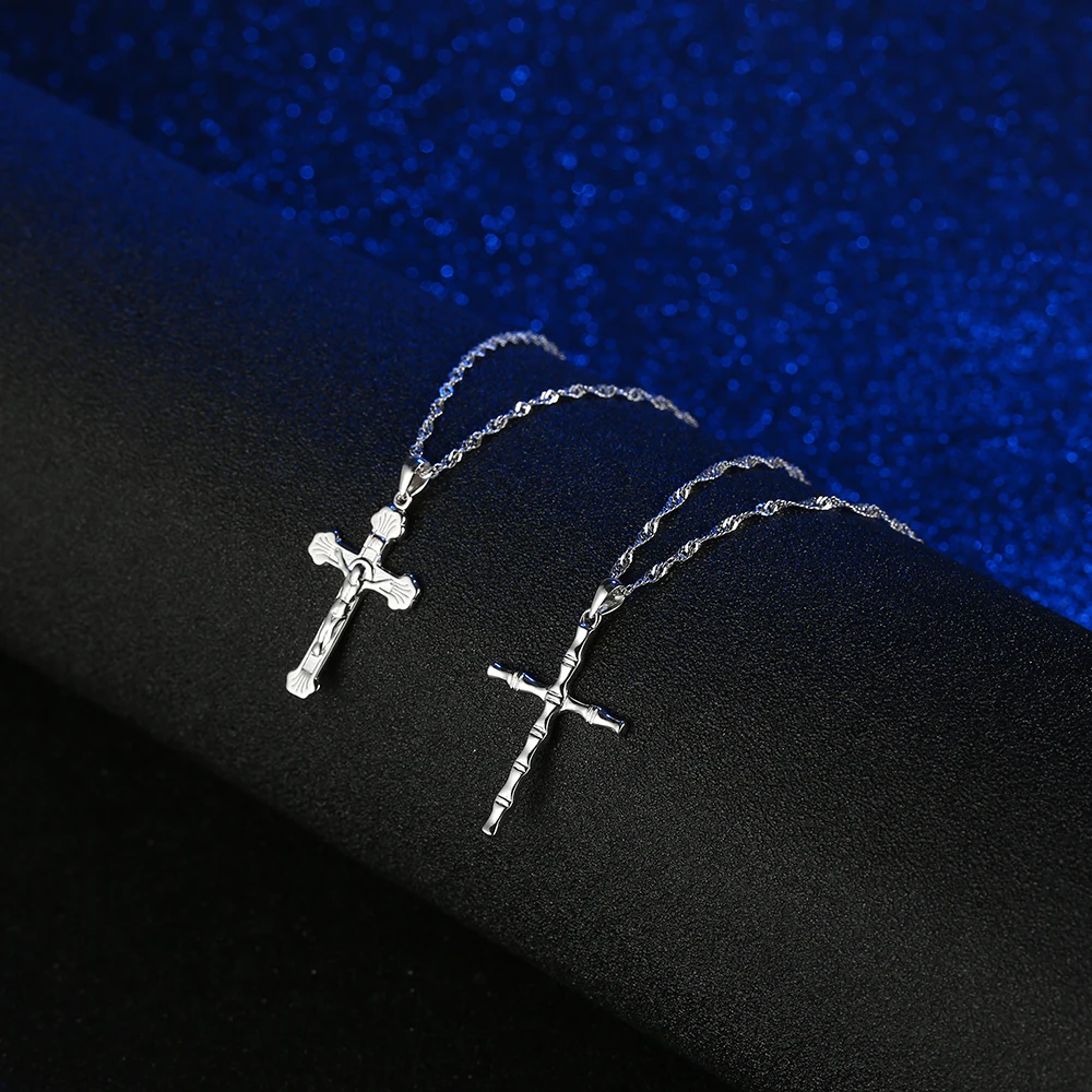 GAGAFEEL чистый 925 подвеска в форме серебряного крестика Fit 925 ожерелье цепочка мужские ювелирные украшения Прекрасные ювелирные украшения