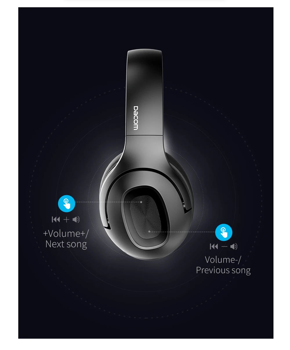 Dacom двойные драйверы за ухо шумоподавление мобильные наушники с отличной низкой звуковой частотой Беспроводные Проводные Наушники 5,0 Bluetooth наушники микрофон