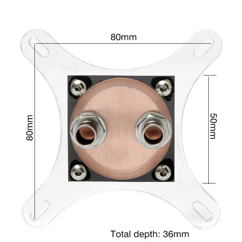 Компьютер процессор блок водяного охлаждения 80x50x36 мм медная база классный комплект внутренний канал для AMD для INTEL cpu