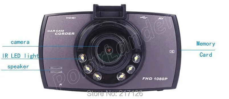 2." Full HD 1080 P Автомобильный видеорегистратор регистраторы ЖК-дисплей регистратор Регистраторы Ночное видение видео Регистраторы автомобиля Камера G- сенсор