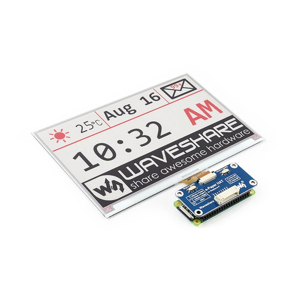

7.5inch Two-Color SPI Interface Low Power Clear E-ink Display Module E-Paper HAT 640x384 Screen Electronic For Raspberry Pi