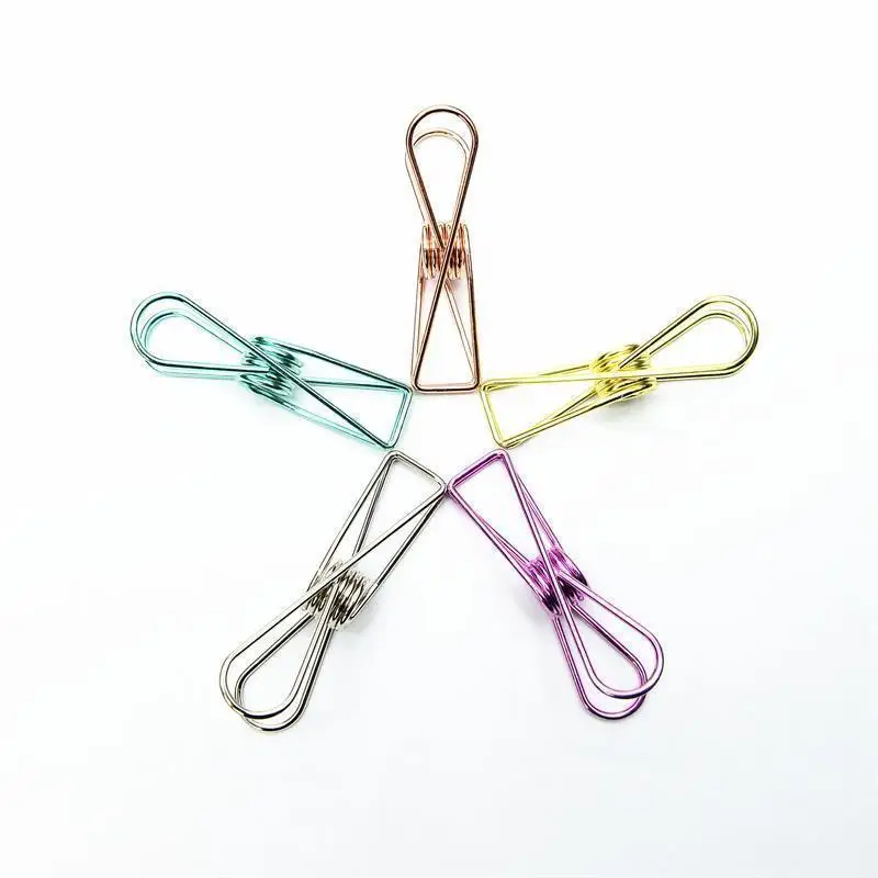 18pcs/lot Wholesale stationery Spring Clips cute paper clips colorful