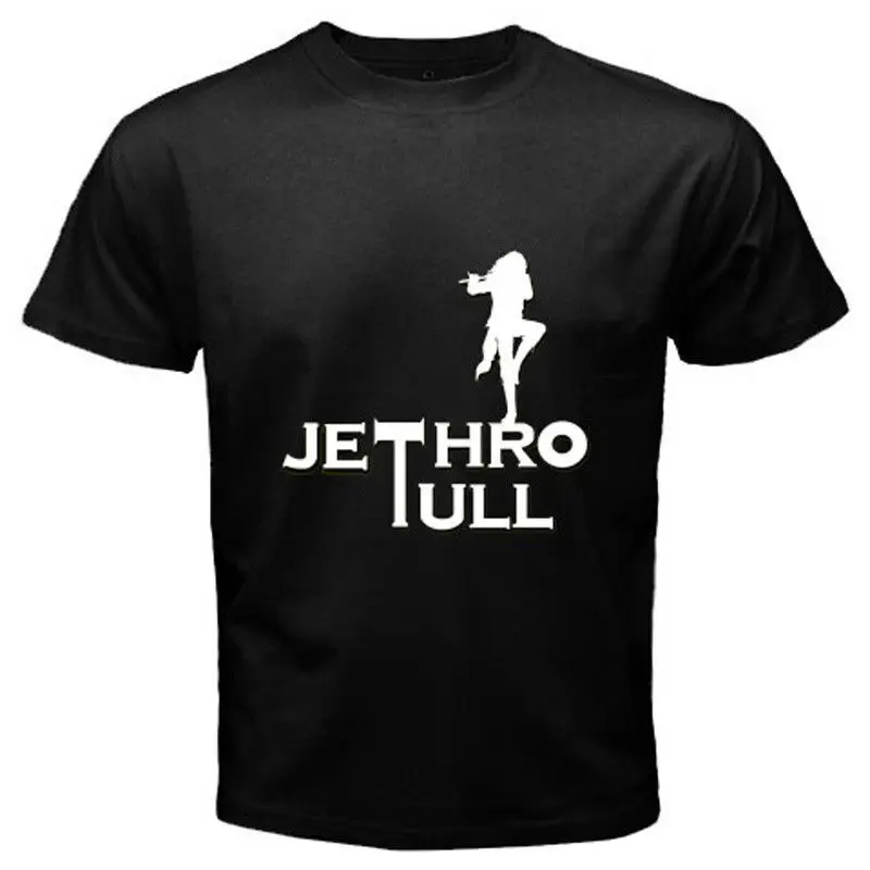 

nigikala New JETHRO TULL IAN ANDERSON - Aqualung Flute Men's Black T-Shirt Men T Shirt Print Short Sleeve T-shirt