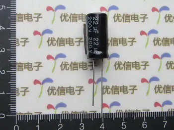 

Free shipping high-quality 200V 22UF electrolytic capacitor / Aluminum Capacitor 200UF 22V / Volume 10 * 20MM