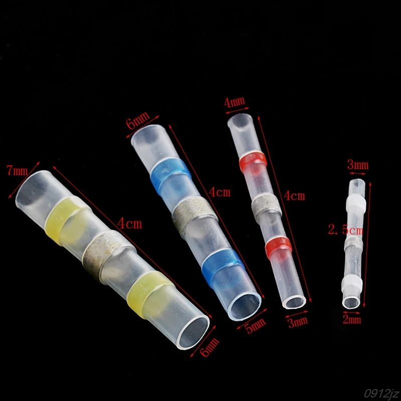 

40Pcs/Set Heat Shrink Tubing Tube Cable Sleeves Terminal Insulation Solder Ring Connectors 4 Size