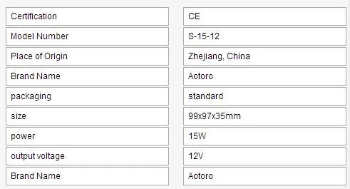 Переключение адаптер питания s-15-12 15 Вт, 12 В smps переключатель режима питания гарантированное качество
