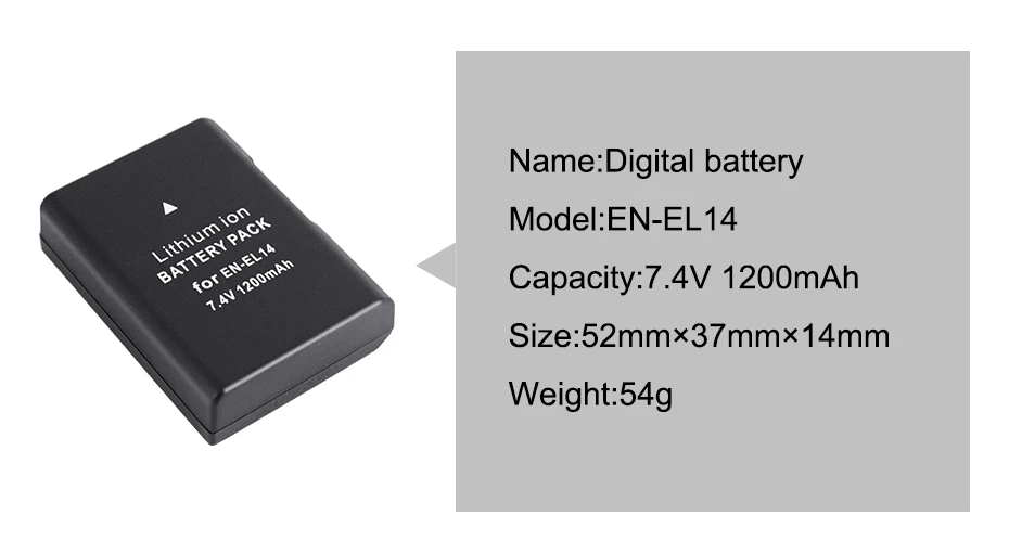 2 шт. EN-EL14 EN-EL14a ENEL14 RU EL14 EL14a Батарея+ LCD Dual charger для Nikon D3100 D3200 D3300 D5100 D5200 D5300 P7000 P7800