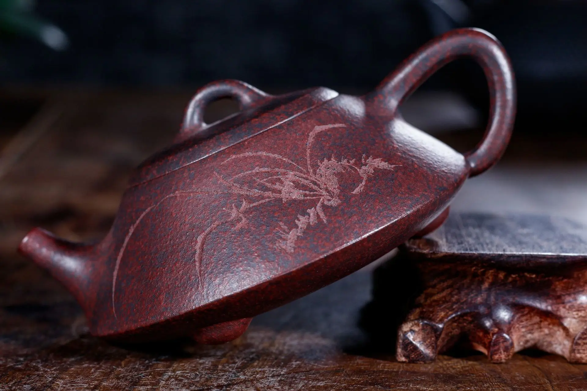Исин темно-красный эмалированный керамический чайный горшок дровяная печь изменение вентилятора Пэн Сюань чистый ручной знаменитый чайный горшок Путешествия Чайный Набор
