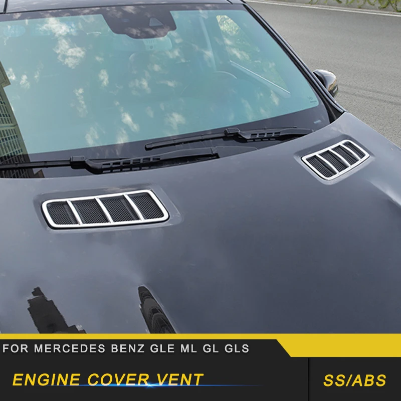 

For Mercedes Benz GLE ML GL GLS Engine Cover Vent Cover Trim Sticker Accessories Auto