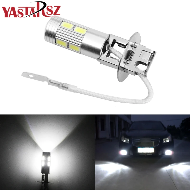 

1Pcs H3 10 led car light Fog led high power lamp 5630 smd Auto car led bulbs Car Light Source parking 12V 6000K Car styling