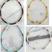 Колье чокер Бохо нецлаза массивное ожерелье largos mujer Африканский виниловый бисер ожерелье largos женское ожерелье s ювелирные изделия для мужчин