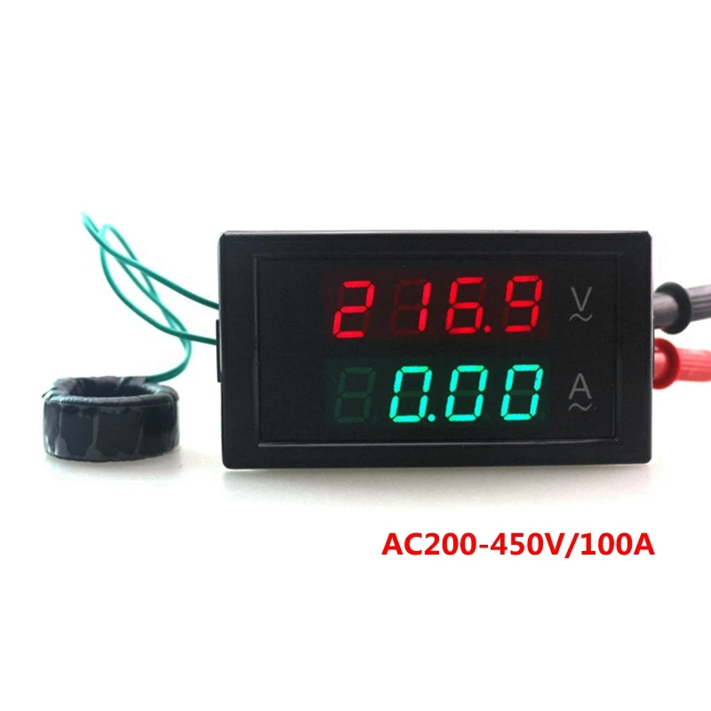 AC 220 V 380 V 100A Numérique Led Voltmètre Ampèremètre Haute Précision Volt  Ampèremètre | AliExpress