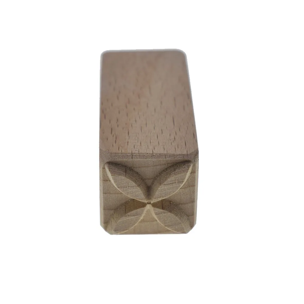 Ручной резной деревянный штамп для печати DIY глиняная керамика печать 4 лепестка цветок тиснение текстура Квадратные блоки штамп глиняные инструменты