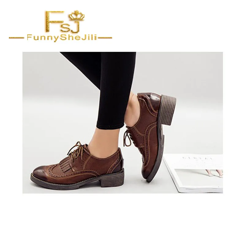 Marrón Lace Vintage Otoño Fsj Brogues Noble Mujeres Oxfords Primavera Atractivo Sexy Incomparable Generoso Fsj01 Cómodos up Zapatos rwRCrEpq