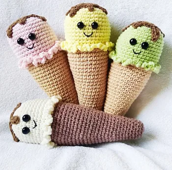 

crochet toys amigurumi doll icecream rattle model number 567810
