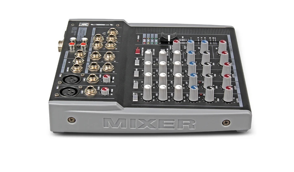 XTUGA MX8 8 Каналы 3-полосный аудио музыкальный микшер микшерный пульт с USB XLR линии Вход 48В Мощность для Запись для ди-Джея свет для сцены парти