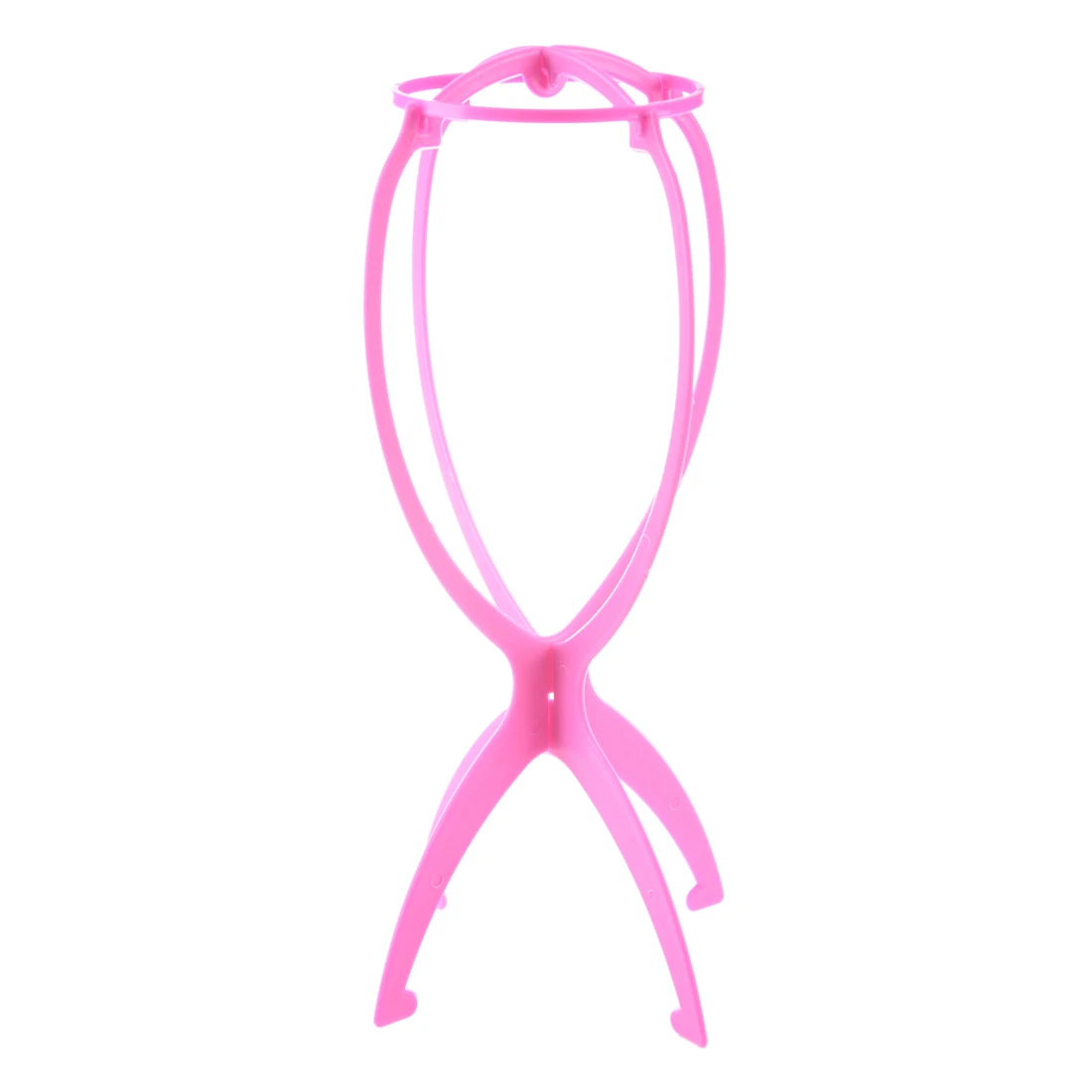 

New Stand Holder Folding Stable Durable Wig Hair Hat Cap Display Tool - Pink