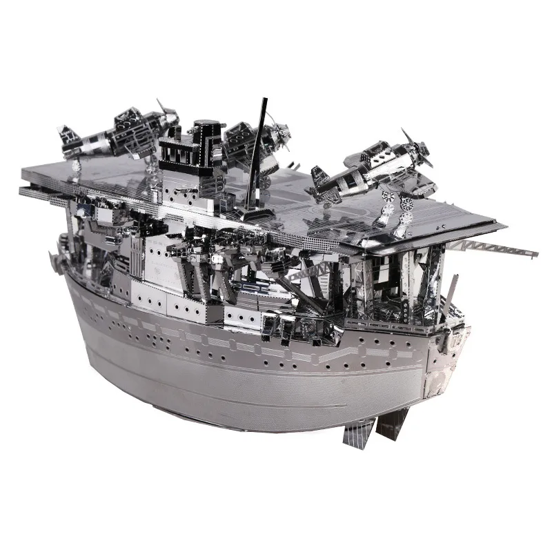 Mini Aircraft Carrier Akagi Fun 3d Metal Diy Miniature Model Kits