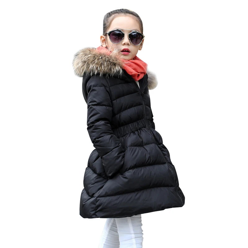 

OLEKID Fashion Children Winter Jacket For Girls Thick Warm Long Girls Parka 5-14 Years Kids Outerwear Teenage Girls Coat