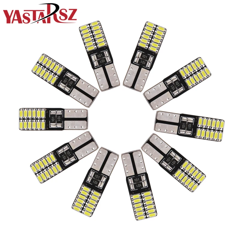 

10x 12V 24V Non polarity Canbus T10 LED bulbs with 4014SMD 24 leds Light 194 168 W5W LED LAMP white NO OBC ERROR Car styling